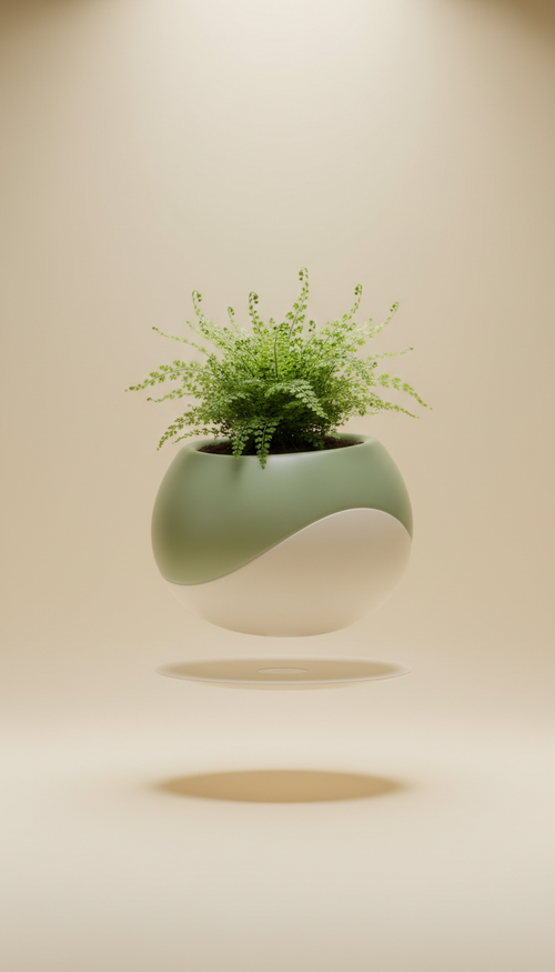 Floatanic levitating planter detail